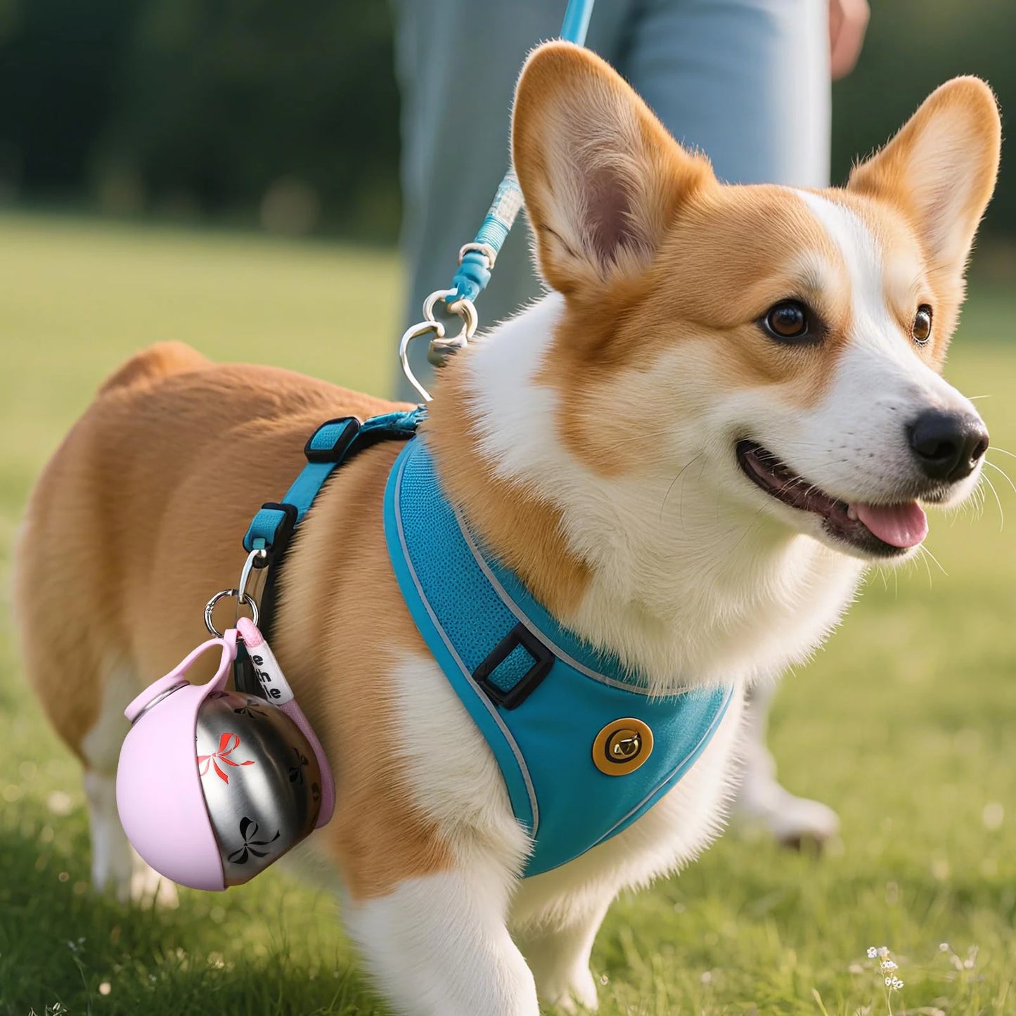 MyLuraa  2-in-1 Dog Water Bottle – No-Spill, One-Handed Dispensing for Walks & Hikes